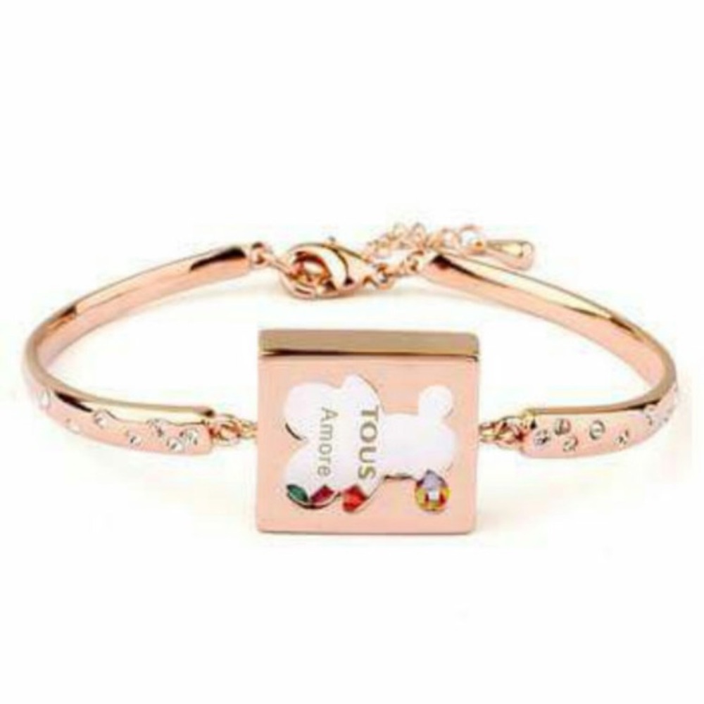 Cute Bear Swarovski Elements Bangle Bracelet